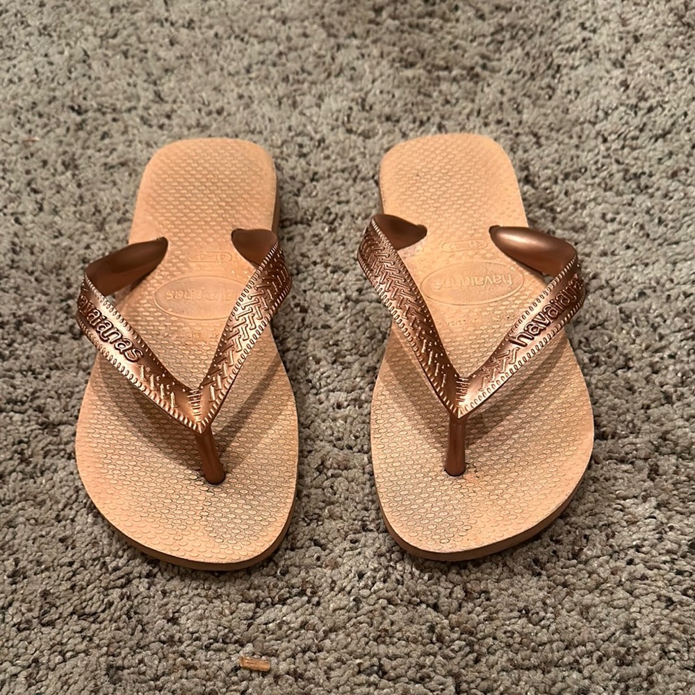 Havaianas Tan Sandals with Braided Straps